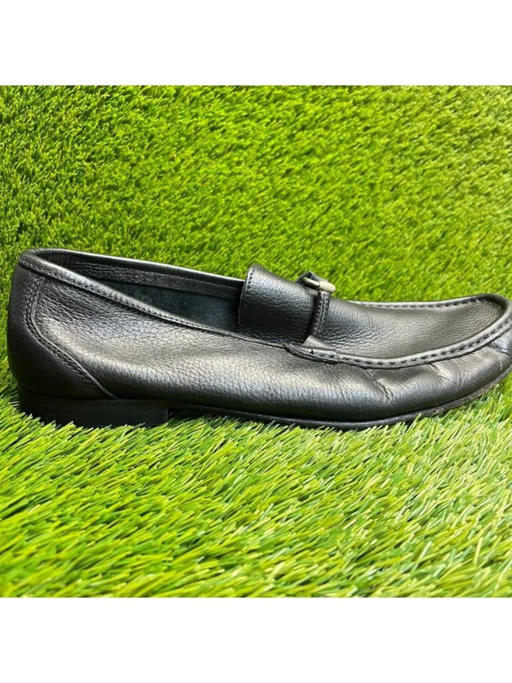Sandro Moscoloni Sorrento Mens Size 13 Black Casual Slip On Horsebit Loafers
